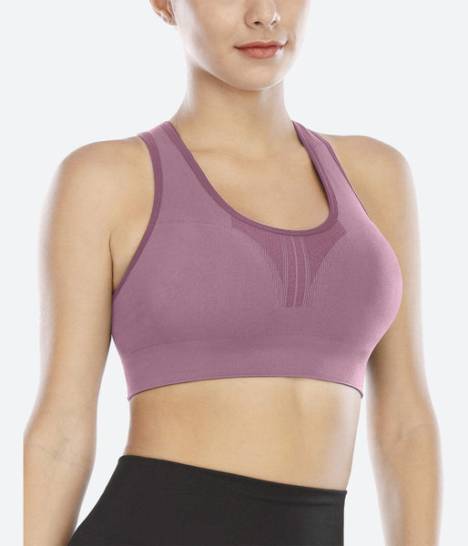 Racerback DLX Sports Bra in Pastel Purple color with strong support
