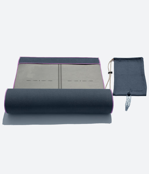 Heathyoga Microfiber Silicone Coating Layer Yoga Towel - Purple - Purple /  72 x 26
