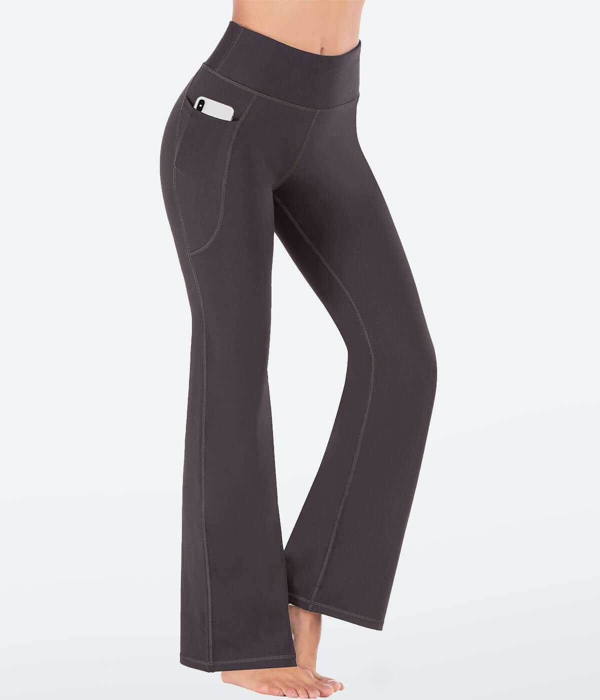 GetUSCart- Heathyoga Bootcut Yoga Pants for Women with Pockets High Waisted Workout  Pants for Women Bootleg Work Pants Dress Pants Coffee