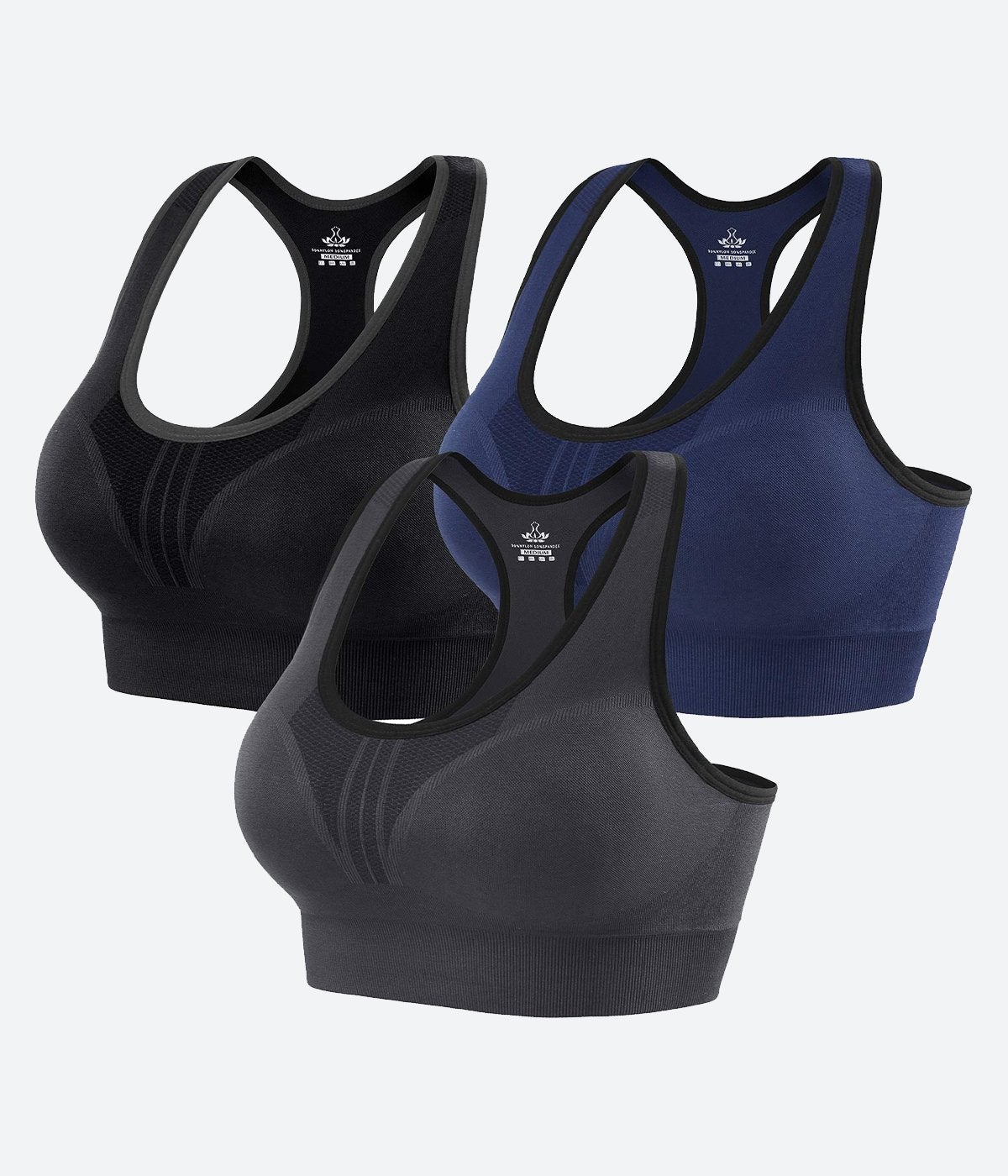 VEQKING Women's Cross Back Sports Bra Padded Strappy Medium Support Yoga  Bra for Workout Fitness 3 Pack : : Clothing, Shoes & Accessories