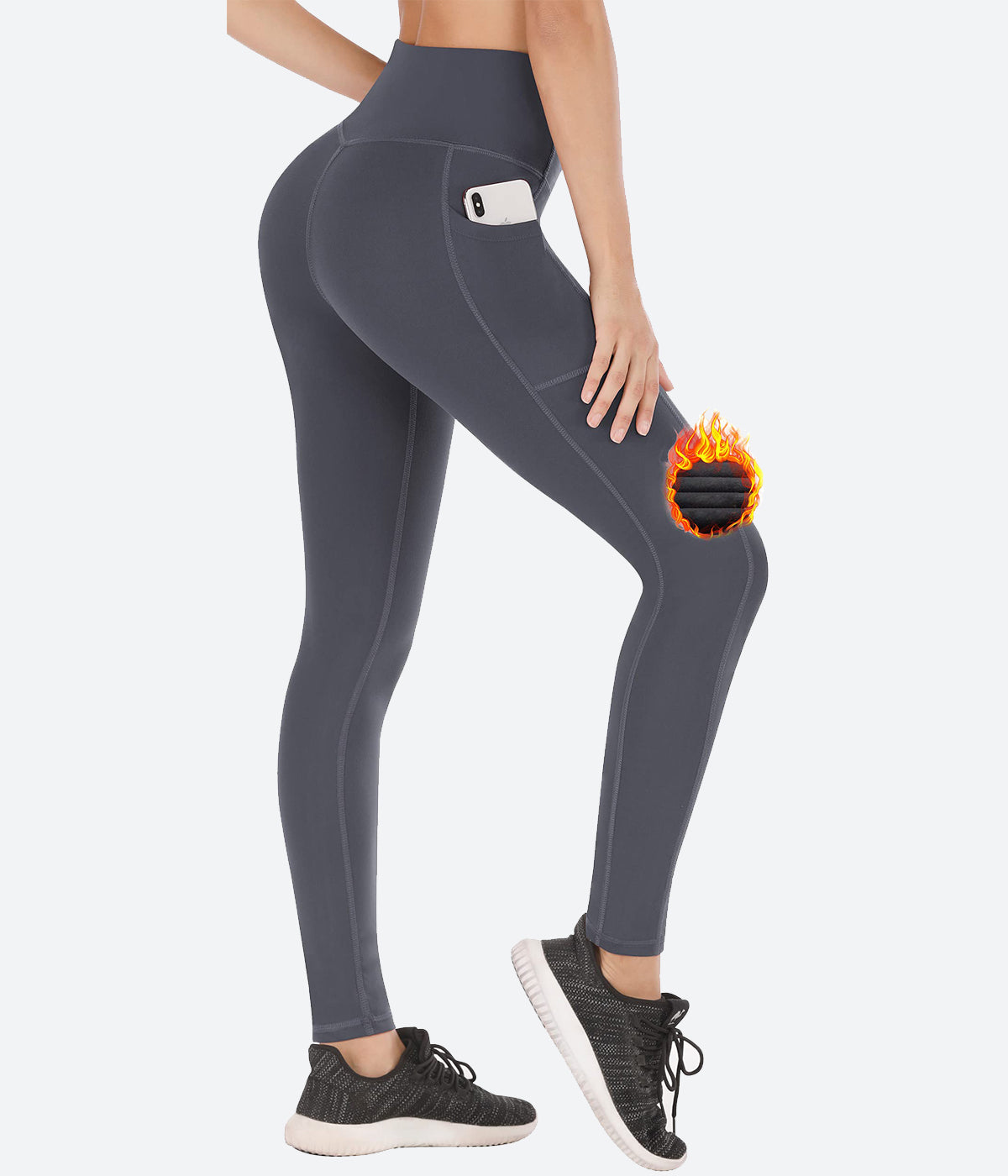 IUGA Fleece Lined Thermal Bootcut Yoga Pants for Women with Pockets