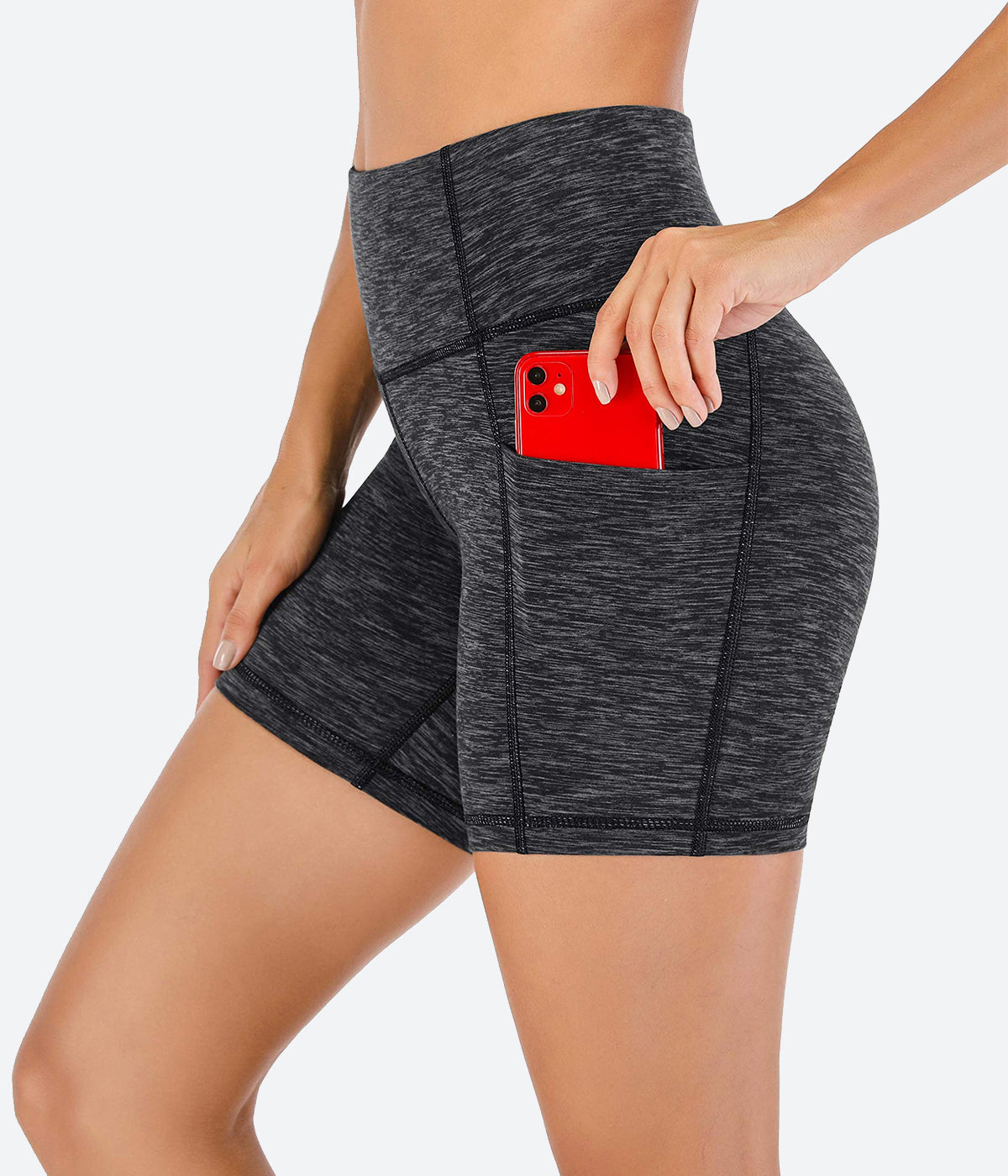 Promover Biker Shorts for Women with Pockets High Waist Yoga