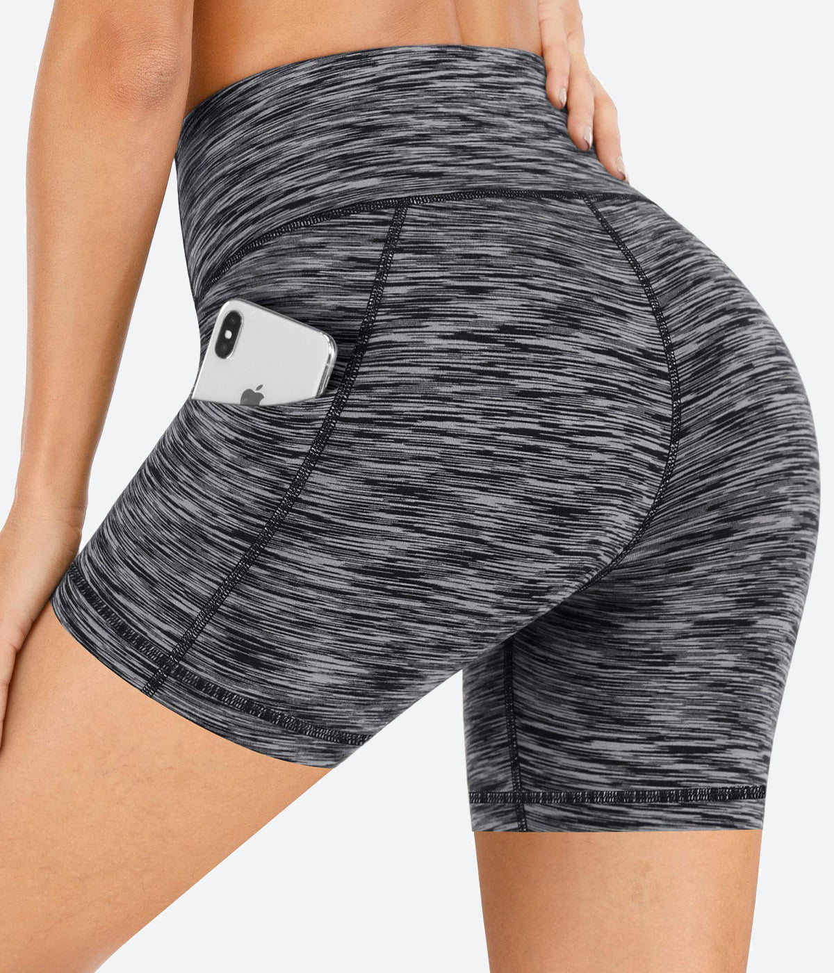 IUGA Yoga Shorts for Women with Pockets 8/5 Biker Shorts for