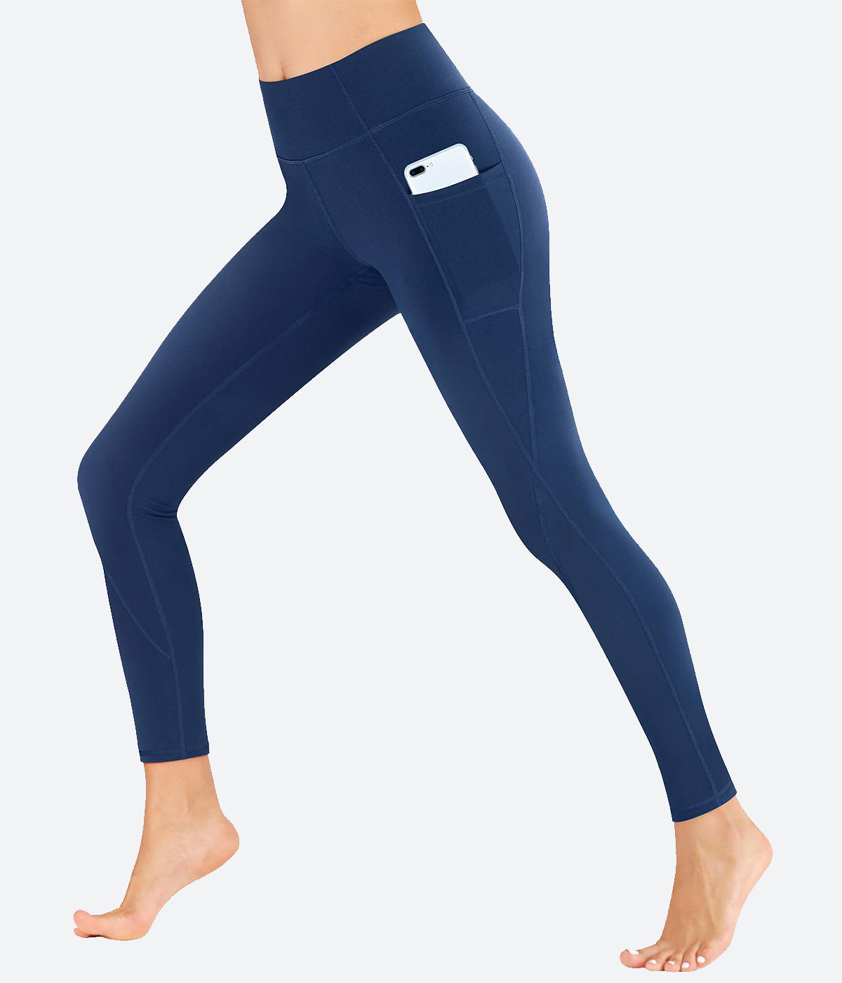  visesunny High Waist Yoga Pants with Pockets Blue