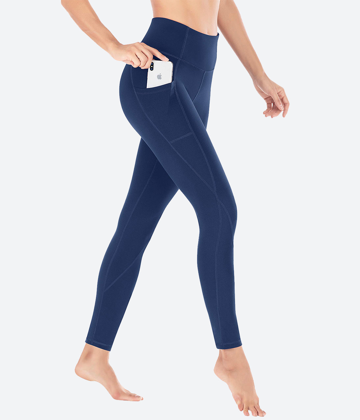 Yogipace, Petite Women's 23/25 High Waisted Yoga Leggings, Non see  through Fabric (Navy blue) - ShopperBoard