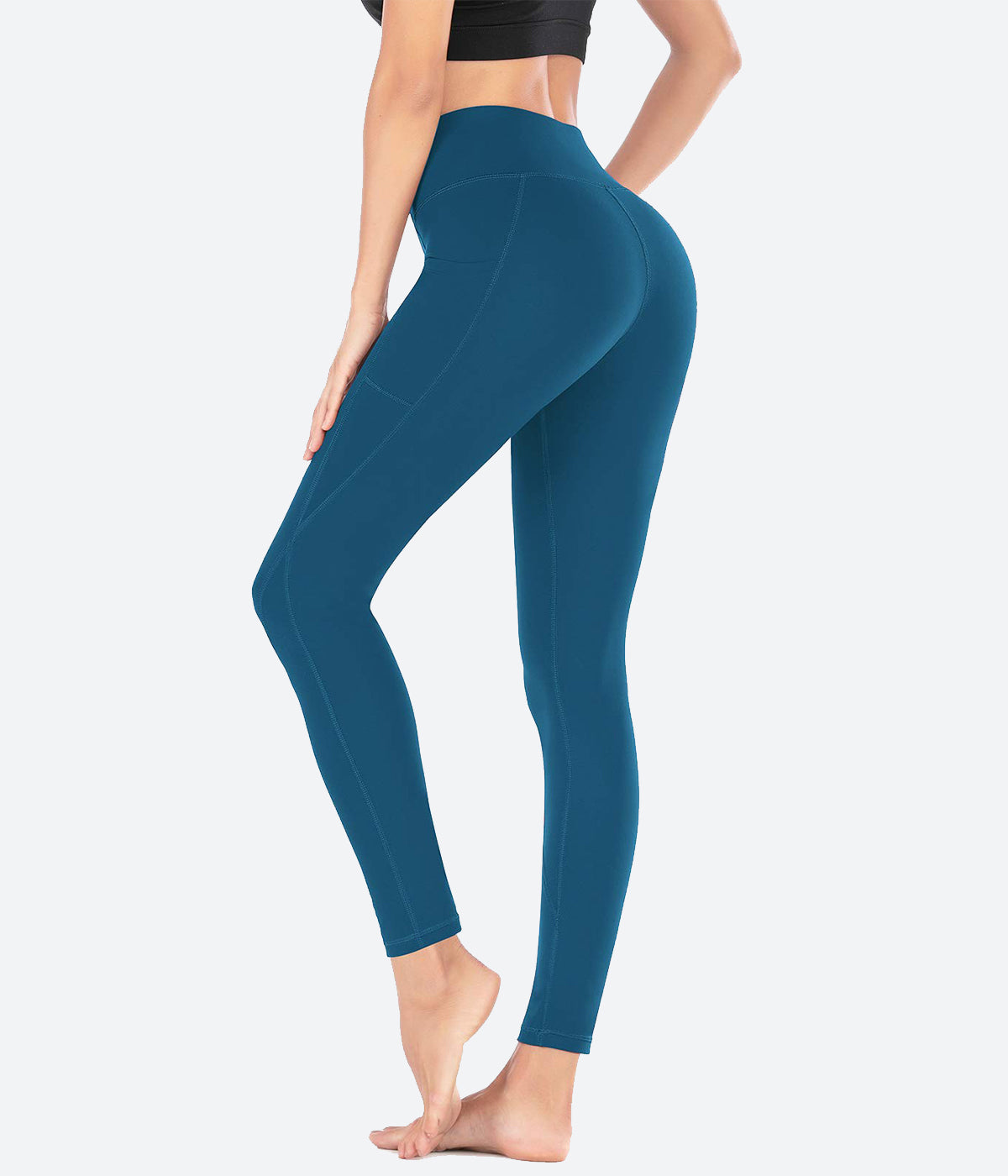 Victoria Secret Yoga pants size Large aqua blue marble extremely soft w/  pockets