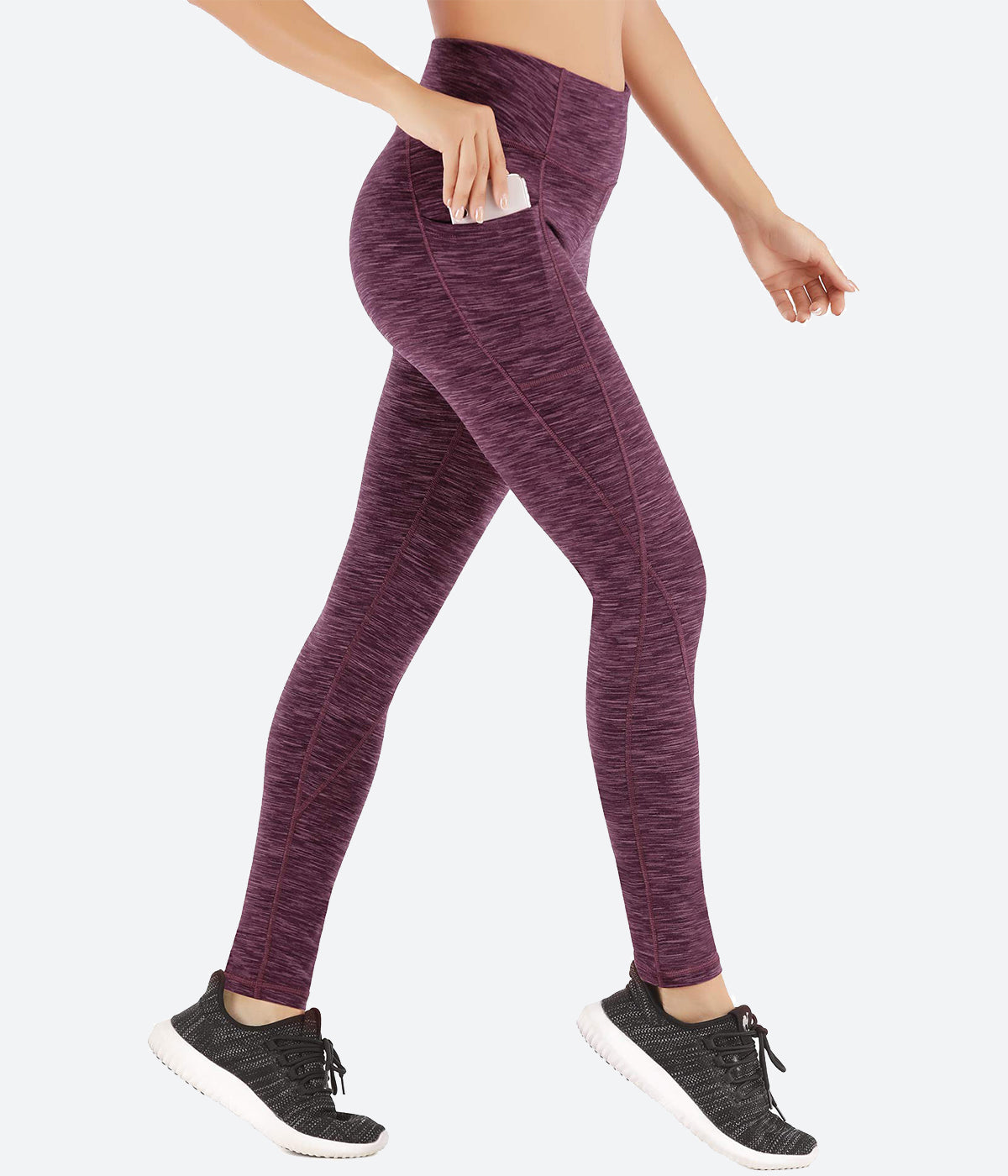 Heathyoga Women Bootcut High Waist Yoga Pants with Pockets, Black, Medium