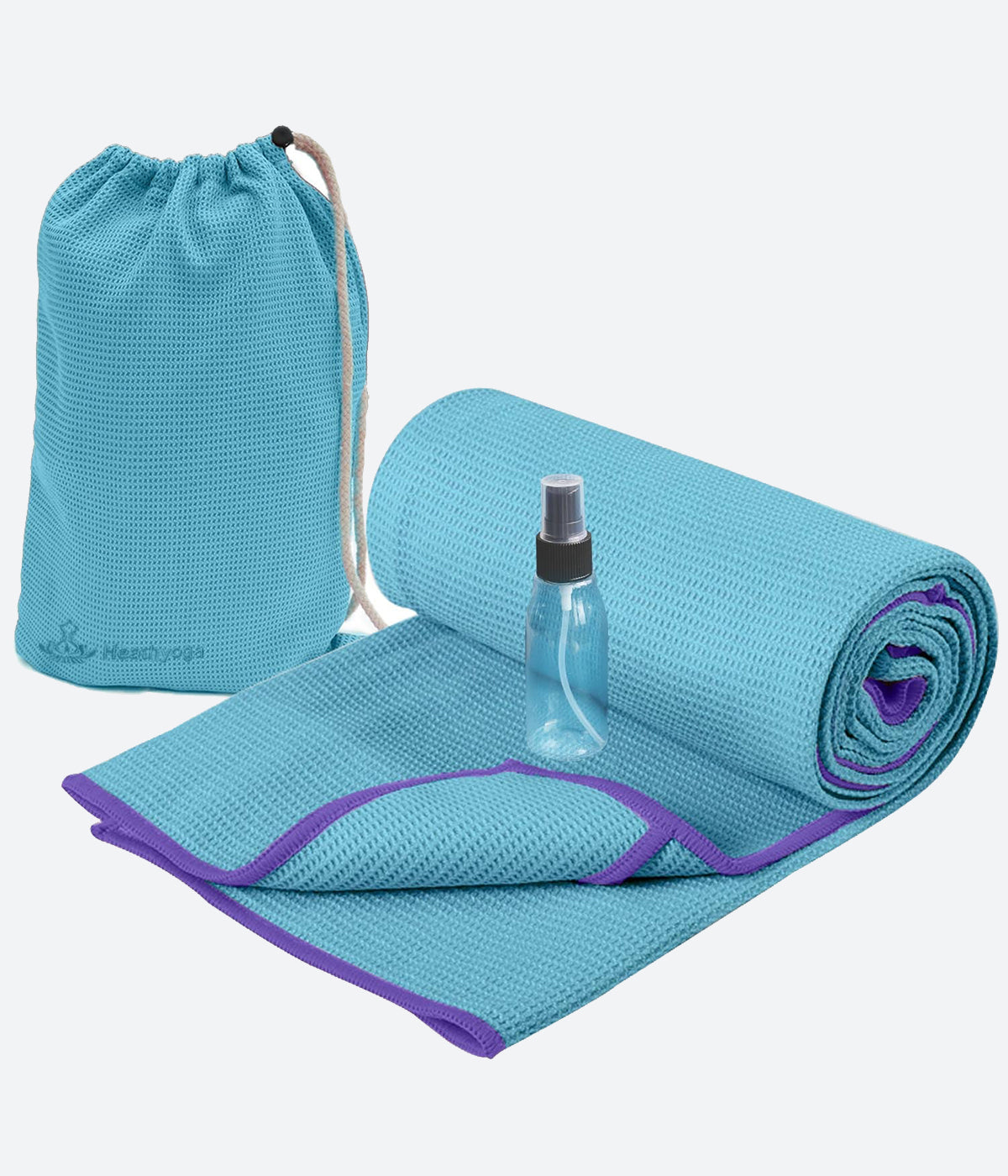  Non Slip Hot Yoga Towel, 100% Microfiber Non Slip Yoga Mat  Towel For Hot Yoga, Pilates And Fitness, Exclusive Corner Pockets Design +  Free Spray Bottle