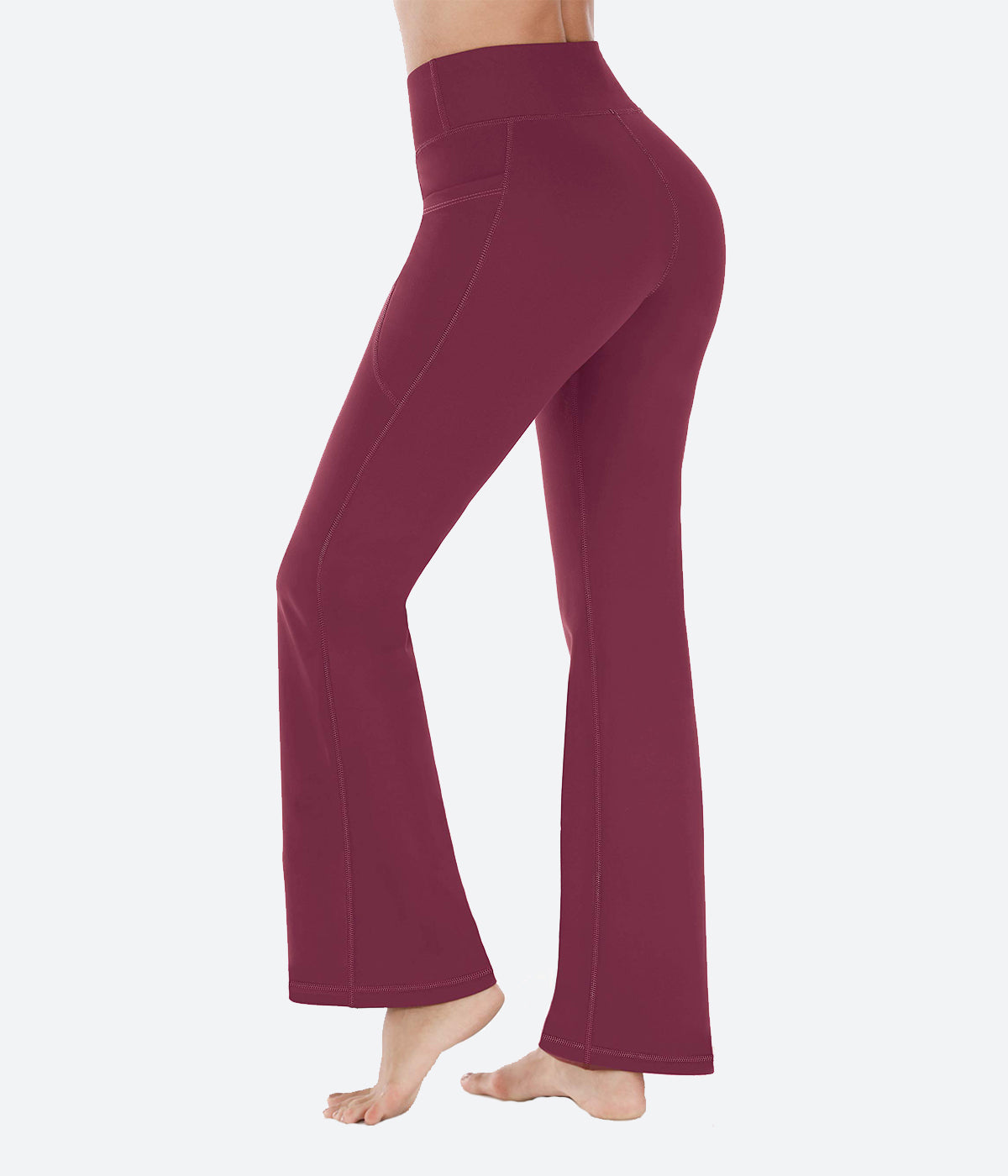  Onlypuff Wine Red Sweatpants Women Wide Leg Yoga
