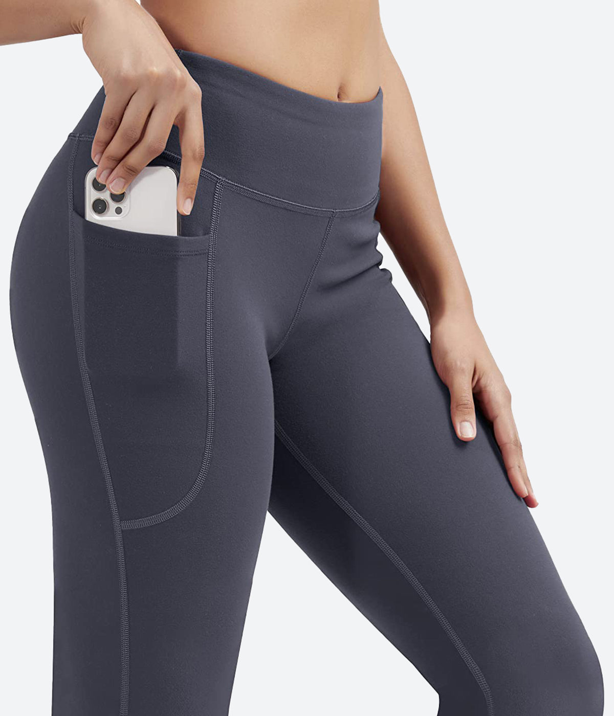  GILIGEGE Women's Capri Yoga Pants with Pockets High